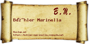 Böhler Marinella névjegykártya